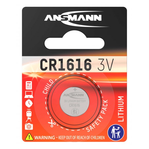 Ansmann CR1616 3V Lithium Button Battery Ansmann CR1616 3V Lithium Button Battery